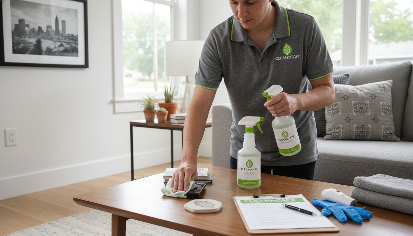 Raleigh Airbnb cleaning requirements checklist showing professional turnover cleaning by Cura Maids in North Raleigh vacation rental